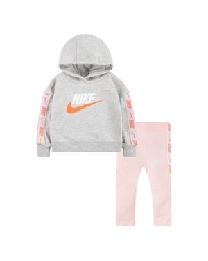 Girls Nike Hooded Long Sleeve Sweatshirt Legging Suit in Atmosphere