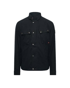 Men's Belstaff Beat Waxed Jacket in Deep Navy