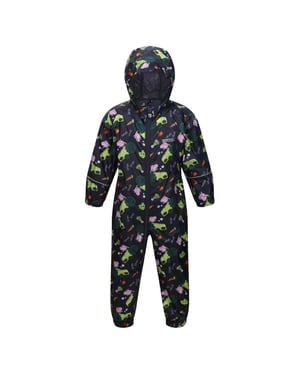 Boys Regatta Pig Waterproof Pobble Suit in Navy