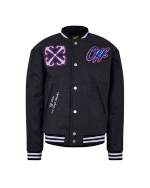 Boys Off White Off Arrow Print Bomber Jacket in Multi 1101