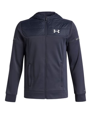 Boys Under Armour Armour Fleece Pro Zip Thru in Gray