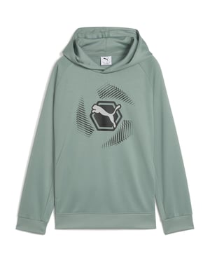 Boys Puma Kids Overhead Hoodie in Green Moon