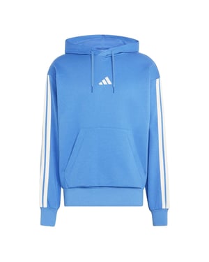 Men's adidas M 3s Fl Hoody in Ray Blue/Off Wh
