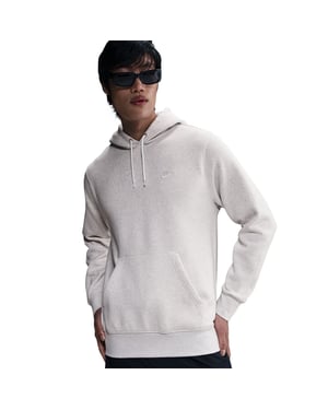 Men's Nike Sportswear Club Fleece Pullover Hoodie in Birch Heather