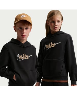 Boys Nike K Nsw Clb Flc H in Black/Sail/Para