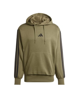 Men's adidas Fleece 3 Stripes Hoodie in Olive Strata