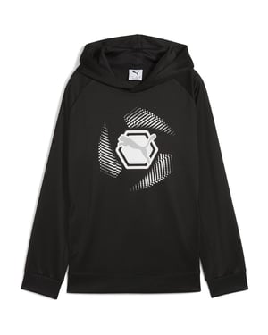 Boys Puma Kids Overhead Hoodie in Puma Black