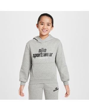 Boys Nike K NSW Clb FLC H in Dk Grey Heather