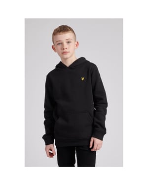 Boys Lyle and Scott Hooded Regular Fit Sweatshirt Tops in Black