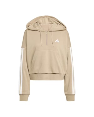 Women's adidas W 3S Ft Qz Hd in Warm Sandston