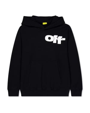Boys Off White Logo Hooded Sweatshirt Juniors in Blk/Wht 1001