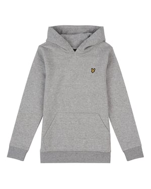 Boys Lyle and Scott Hooded Regular Fit Sweatshirt Tops in Grey Heather