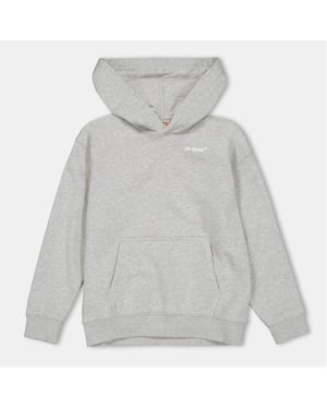 Boys Off White Monster Kangaroo Pocket Hooded Sweatshirt in Grey Multi