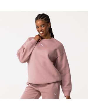 Women's Puma Oversized Sweatshirt in Mauve