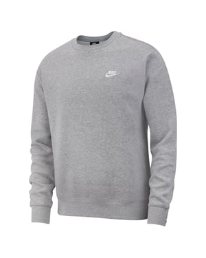 Men's Nike M Nsw Clb Crw T in Dk Grey Heather