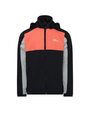 Men's OEX Grampian Windrun in Black/Coral