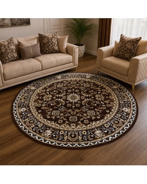 Muratap Nain klassiek rond vintage oosters vloerkleed 200 cm rond