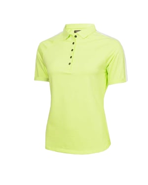 Calvin Klein Polotröja med krage och korta ärmar för kvinnor (Lime)