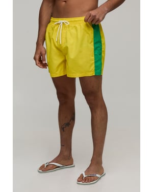 Side Stripe Mid Length Swim Short