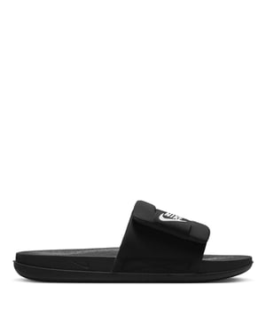 Men's Nike Offcourt Adjust Slides Open Toe Flats in Black/White-Bla