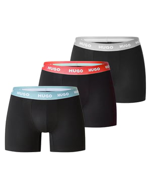 Men's Hugo Triple Pack Trunks in .Black