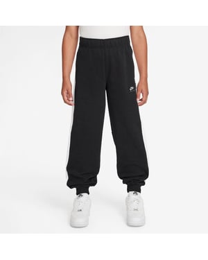Boys Nike Kids Closed Hem Fleece Joggers in Black/White