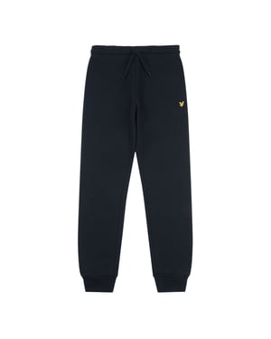 Boys Lyle and Scott Logo Jogger Sweatpants Regular Fit in Black