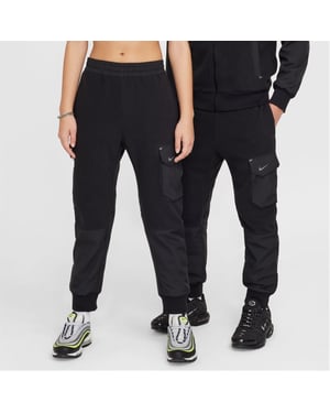 Boys Nike Utility Solid Patterned Slim Joggers in Black/Black