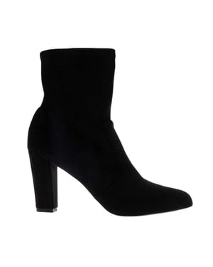 Dune London Oty suède enkellaarsjes voor dames (Zwart)