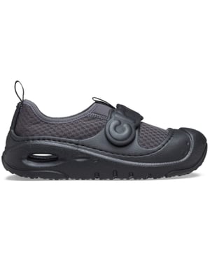 Boys Crocs Swiftwater Splash Crocodile Print Shuv Clogs in Black