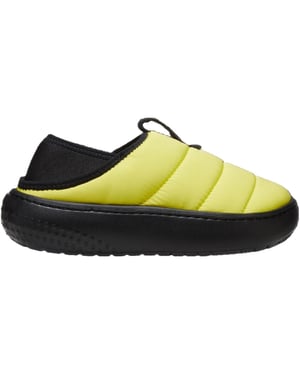 Boys Crocs Classic Puff Shuv Clogs in Cyber Yellow