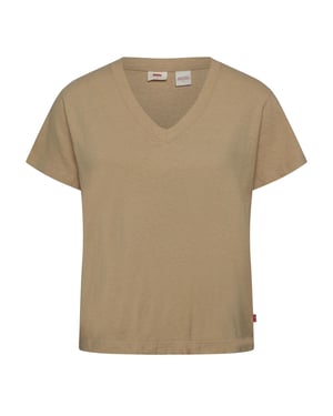 Women's Levis Boxy Vneck Tee in Safari