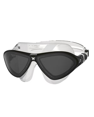 Zoggs Unisex Adult Mask SNR Horizon Flex Swimming Goggles (Black/Clear)