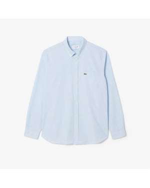 Men's Lacoste Plain Shrt L in White/Overview