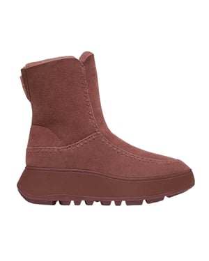 Fit Flop Dames F-Mode Suède Flatform Winterlaarzen (Bruin)