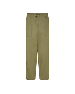 Timberland Raka chinos i linneblandning med praktiska fickor för damer (Bladgrönt)