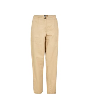 Timberland Chino's met zakken voor dames, van een linnenmix, in een recht model (Safari)