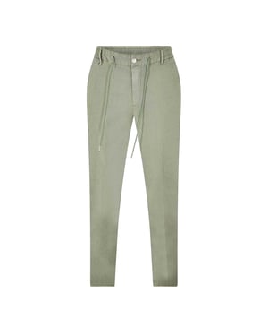 Boss Chino's voor heren met trekkoord in de taille (Groen)