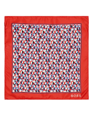 Boss Ficknäsduk med logo för herrar (Röd)