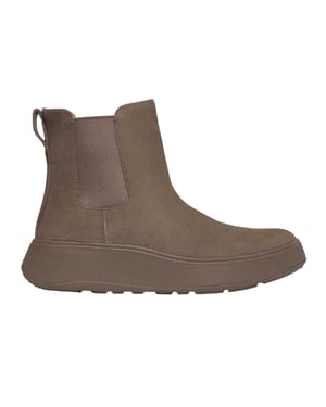 Fit Flop Dames/Dames F-Mode Suede Flatform Chelsea Laarzen (Grijs)