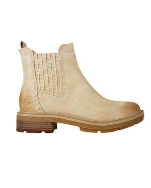 Timberland Dames Brimfield Suede Blokhak Chelsea Boots (Licht Beige)