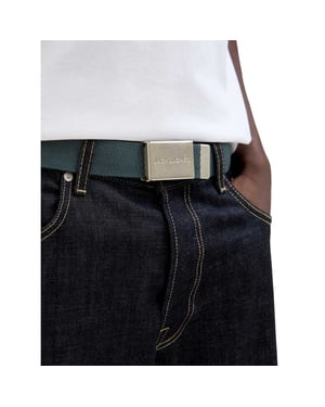 Jack And Jones Vävt bälte i canvas för herrar (Skogsgrön)