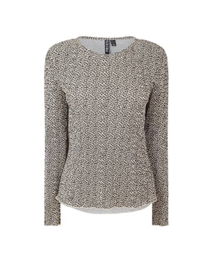 Pieces Dames/Dames Crew Hals Relaxed Fit Blouse met Lange Mouwen (Natuurlijk)
