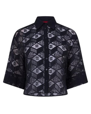 Hugo Ephraima-blouse met lange mouwen voor dames (Zwart)