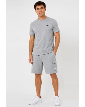 Nike Mens Tracksuit T Shirt Cargo Pocket Shorts in Grey/Grey
