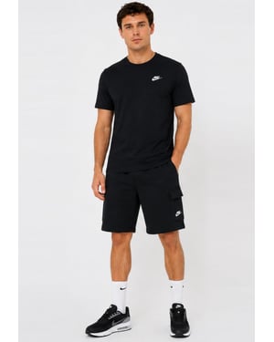 Nike Mens Tracksuit T Shirt Cargo Pocket Shorts in Black/Black