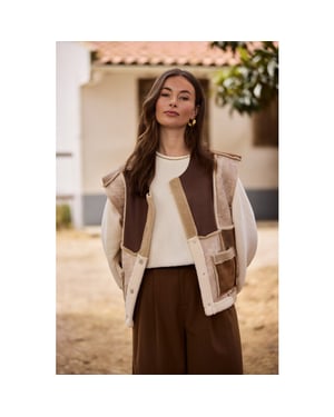 Nukus Nkf08030 386 helen gilet sand/toffee