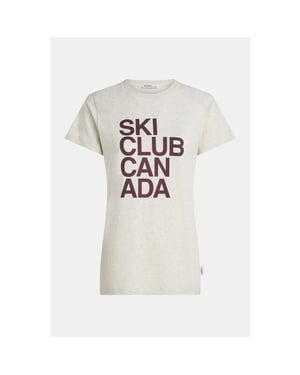Penn & Ink W26f1924 05m-351 penn en ink t-shirt print ecru mel. aubergine