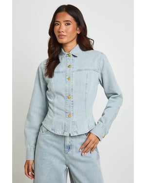 Gold Button Denim Shirt