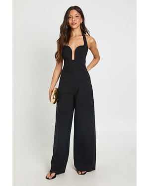 Sweetheart Halterneck Wide Leg Jumpsuit